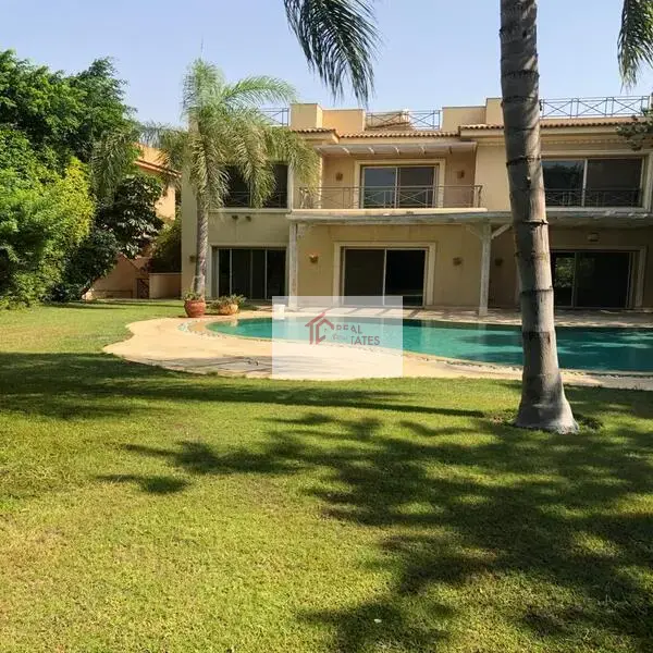 Villa standalone for rent in Golf View Katameya Heights Golf course resort Stunning French Inspired Manor Katameya Heights