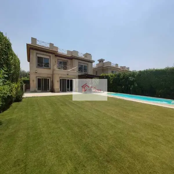 standalone luxury Katameya heights villa rent private garden and swimming pool new cairo egypt