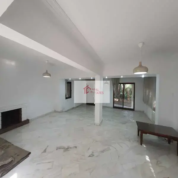 Ground floor apartment two story duplex bedrooms bathrooms private pool and entrance semi furnished hay el maadi cairo egypt