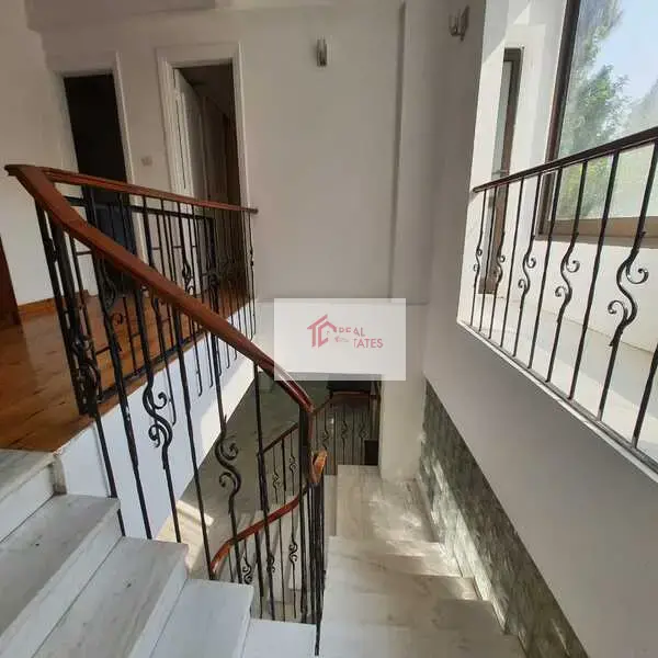 Ground floor apartment two story duplex bedrooms bathrooms private pool and entrance semi furnished hay el maadi cairo egypt