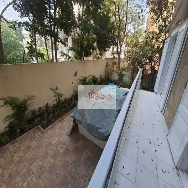 Ground floor apartment two story duplex bedrooms bathrooms private pool and entrance semi furnished hay el maadi cairo egypt
