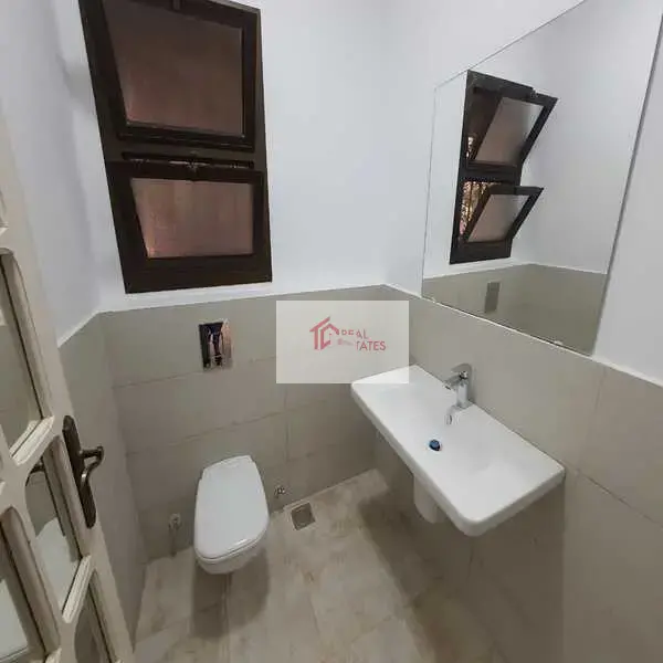 Ground floor apartment two story duplex bedrooms bathrooms private pool and entrance semi furnished hay el maadi cairo egypt