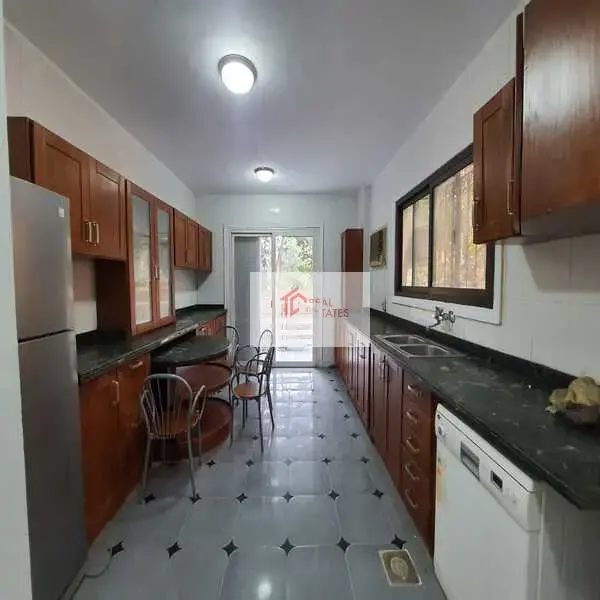 Ground floor apartment two story duplex bedrooms bathrooms private pool and entrance semi furnished hay el maadi cairo egypt