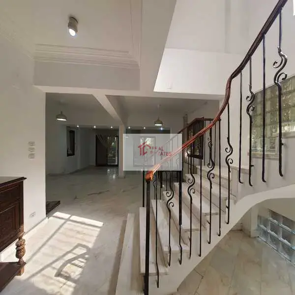 Ground floor apartment two story duplex bedrooms bathrooms private pool and entrance semi furnished hay el maadi cairo egypt