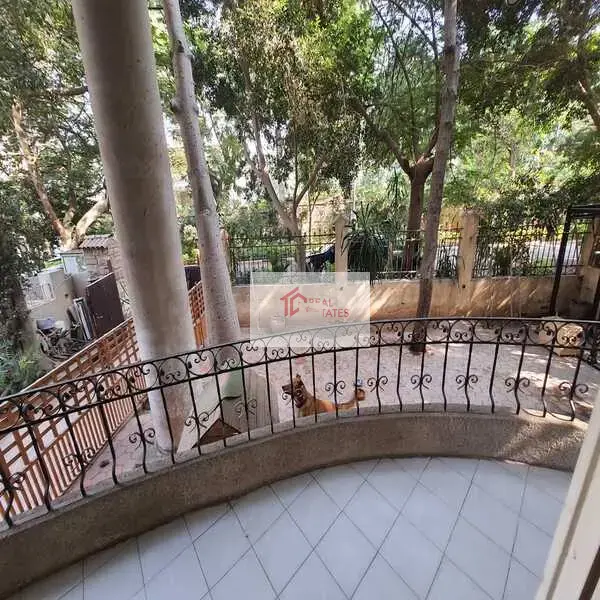 Ground floor apartment two story duplex bedrooms bathrooms private pool and entrance semi furnished hay el maadi cairo egypt