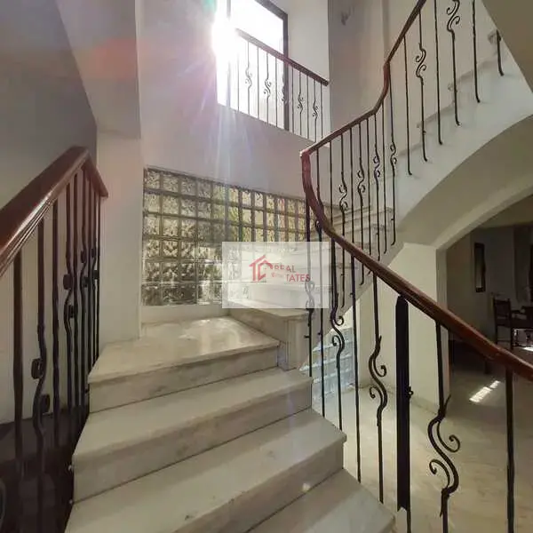 Ground floor apartment two story duplex bedrooms bathrooms private pool and entrance semi furnished hay el maadi cairo egypt