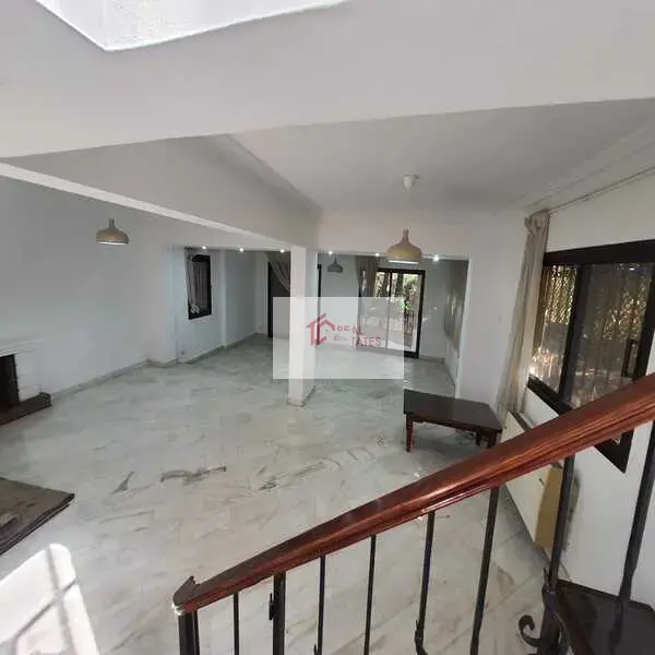 Ground floor apartment two story duplex bedrooms bathrooms private pool and entrance semi furnished hay el maadi cairo egypt