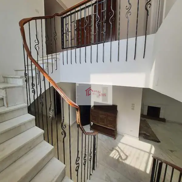 Ground floor apartment two story duplex bedrooms bathrooms private pool and entrance semi furnished hay el maadi cairo egypt