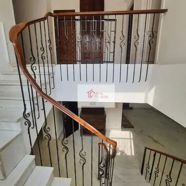 Ground floor apartment two story duplex bedrooms bathrooms private pool and entrance semi furnished hay el maadi cairo egypt