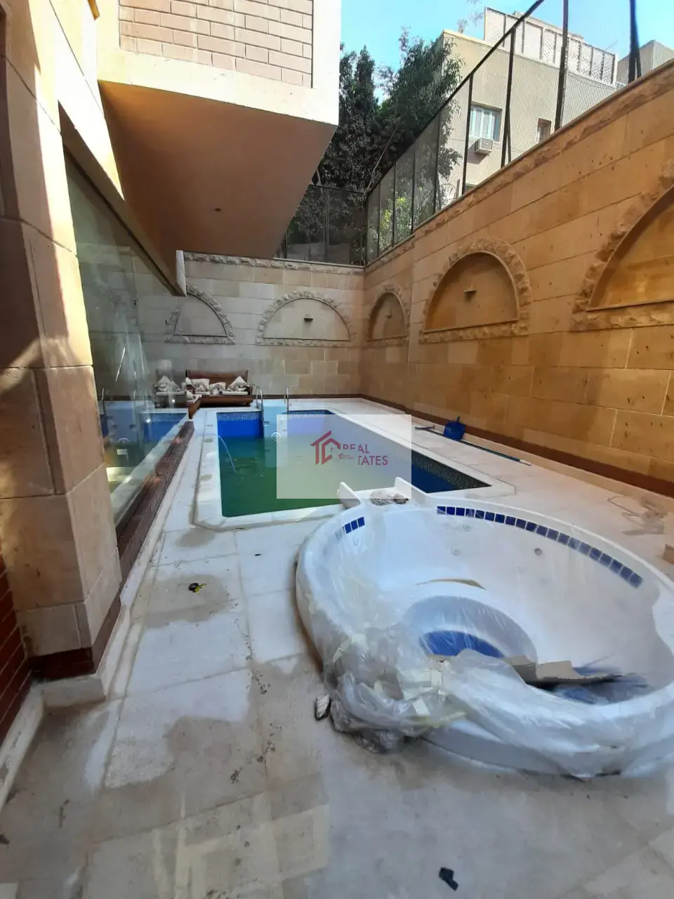 Ground floor Apartment 2 bedrooms furnished Private Swimming Pool hay El Maadi arayate Suburb Cairo Egypt