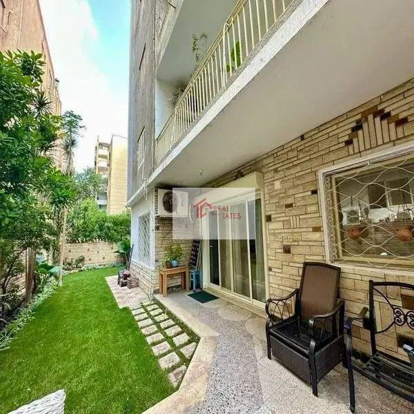 Ground floor apartment furnished Prime Location in Sarayat Maadi 📍next to french school and American school
