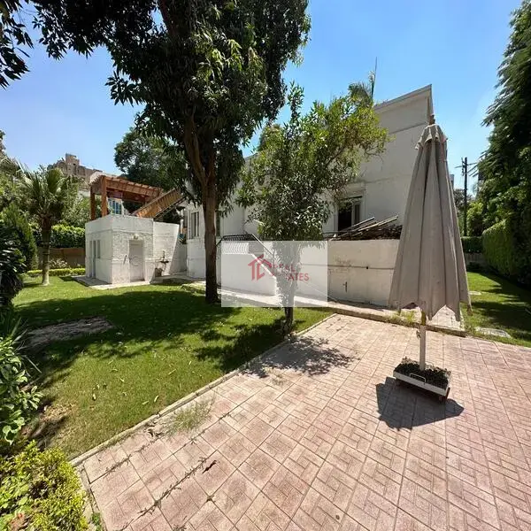 standalone villa for rent in maadi one floor with big private Garden Cairo egypt