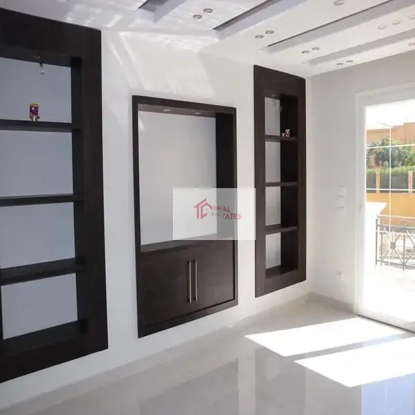 Villa for rent in mountain view one Roof with nanny room with bathroom and small reception/ middle floor 1 master + 2bedrooms with one bathroom+ living with kitchenette/ 1st floor full kitchen 3piece reception