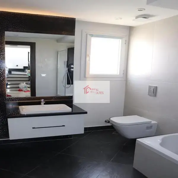 Villa for rent in mountain view one Roof with nanny room with bathroom and small reception/ middle floor 1 master + 2bedrooms with one bathroom+ living with kitchenette/ 1st floor full kitchen 3piece reception